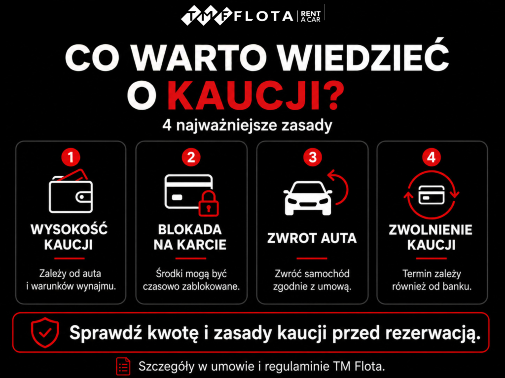 Kaucja za wynajem samochodu: ile wynosi i kiedy wraca?